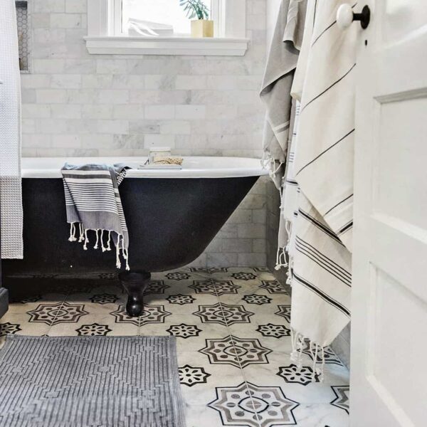 Chapman - HR - Almond - Bathroom Floor With Tub