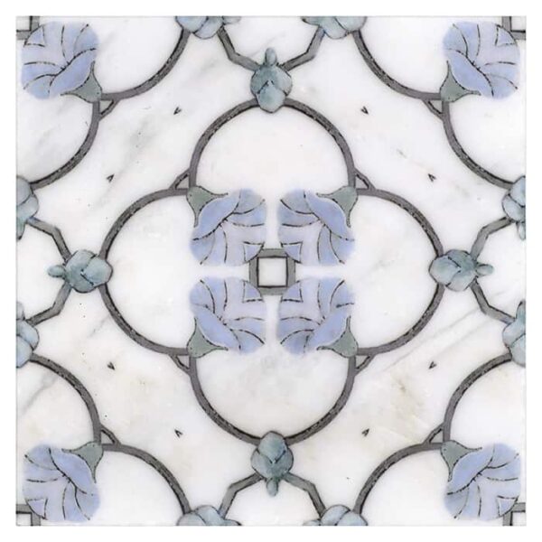 Chime Pattern (Bluebell) on Carrara