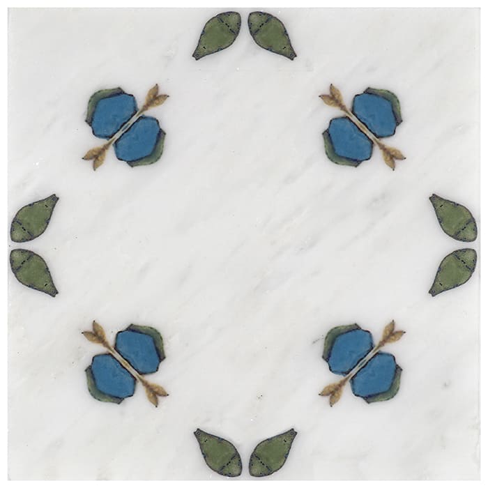 Jax Pattern (Blueberry) on Carrara Jax Pattern (Blueberry) on Carrara