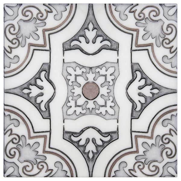 Lena Pattern (Coachman Grey) on Carrara Lena Pattern (Coachman Grey) on Carrara