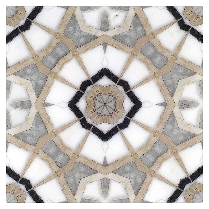 Leo Pattern (Bronze) on Carrara Leo Pattern (Bronze) on Carrara