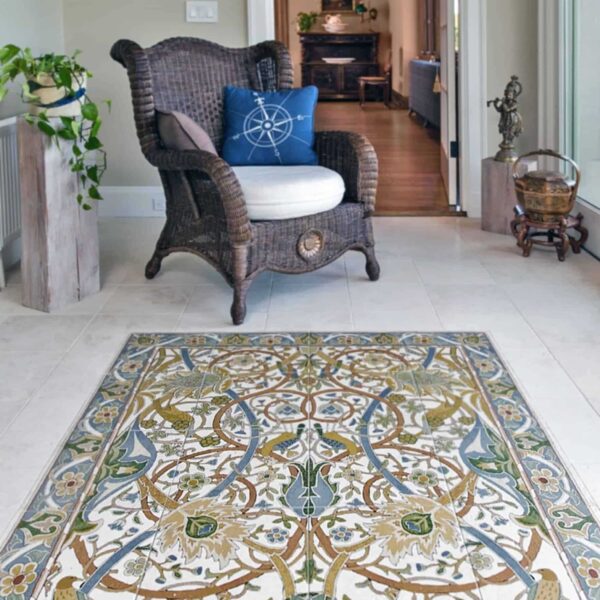 Custom Size Clermont (Azul) Mural Living Room Install Floor Rug