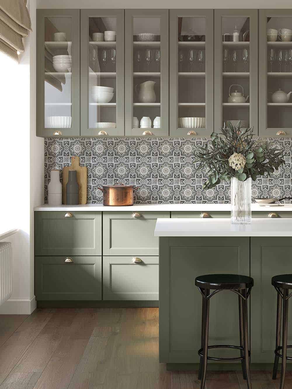 Cabrillo Nightfall Sage Green Cabinetry
